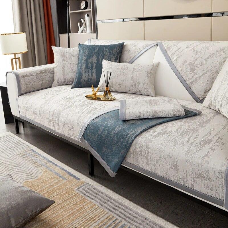 Four Seasons Universal Chenille Sofa Cushion Non-Slip Living Room Sofa Cover Furniture Protector Sofa Towel Slipcover Home Decor