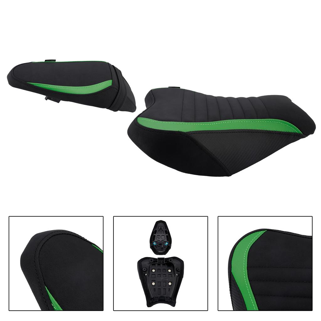 Rider Passenger Seat Front Rear Cushion Black Fit For Kawasaki Ninja Z900 17-24