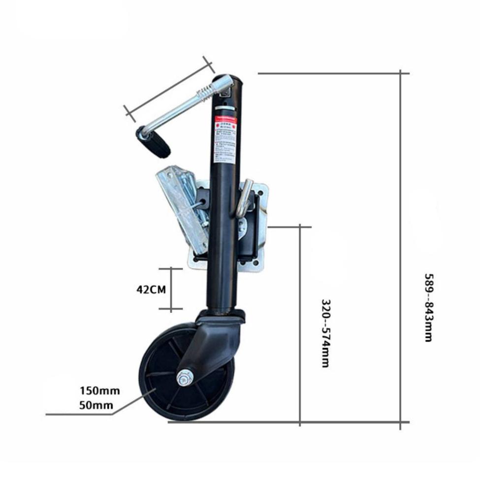 Trailer Jack Wheel Swivel with Hardware Heavy-Duty Sturdy for