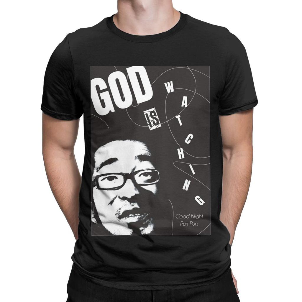 Oyasumi PunPun Gott T-Shirts für Herren Lustige Baumwoll-T-Shirts Rundhals Kurzarm T-Shirts Erwachsenen-Tops