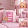 Feminist Girl Power Inspirational Quote Cushion Cover Plush Fabric Soft Double-Sided Printed Sofa Winter Home Gift Pillow Cover