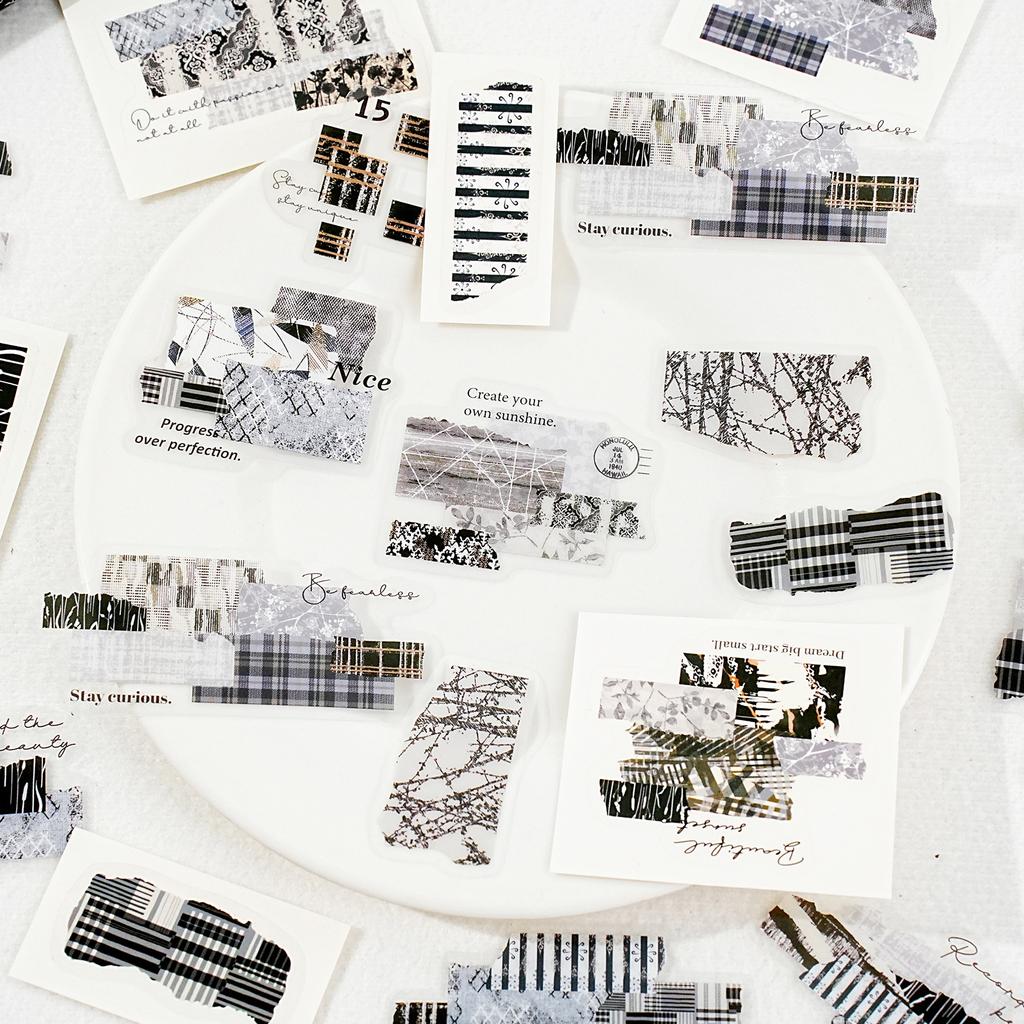 40pcs/1lot kawaii Stationery Sticker Fragmented Poetry Lines junk journal Decorative Scrapbooking DIY Craft Sticker