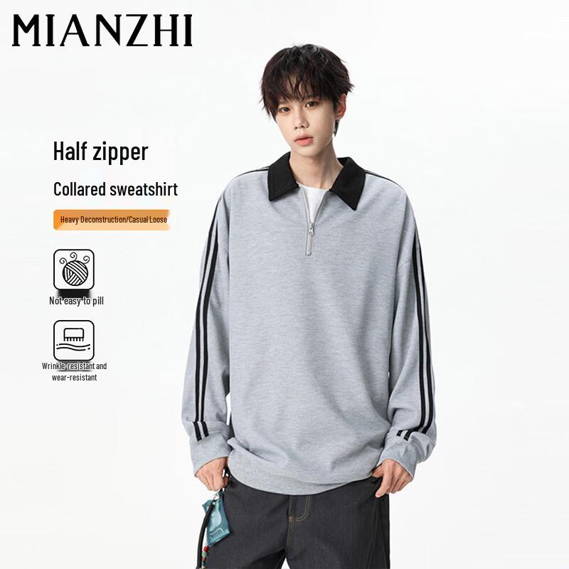 

Men s & Couple s American Polo Collar Pullover Sweatshirt S