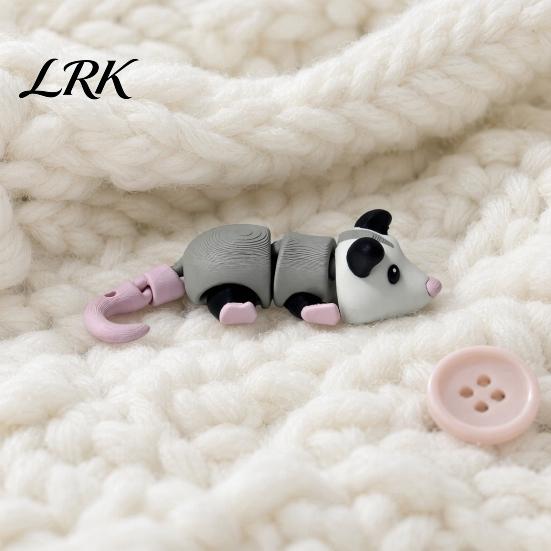 Tischtier-Dekoration Gelenkiger Opossum Fidget Toy, 3D-gedruckte Figur mit beweglichen Gelenken, Anatomisches Modell für Kinder Niedliches Opossum Stressabbau