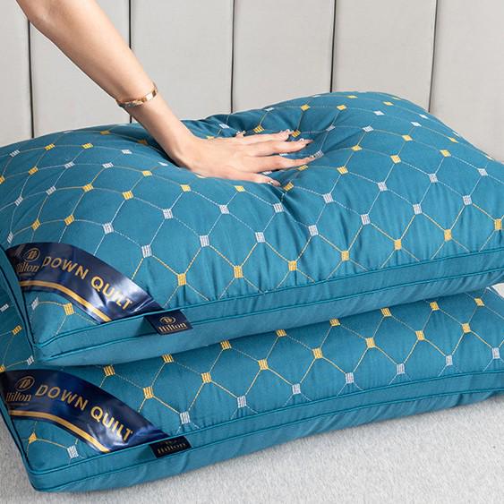 Hotel Neck Support Sleep Aid Pillow - Available In Singles or Pairs, Non-Collapsing Core for Home or Dormitory.
