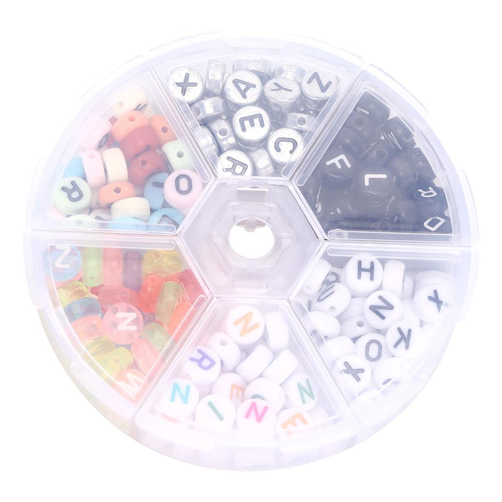 240Pcs Letter Beads Acrylic Alphabet Number DIY Bracelet Necklace Jewelry Accessory Materials