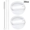 30oz/40oz Tumbler Lid Replacement Fit for Stanley Cup, 2 Pack Replacement Tumbler Lids , with 2 Straws and 1 Cleaning Brush