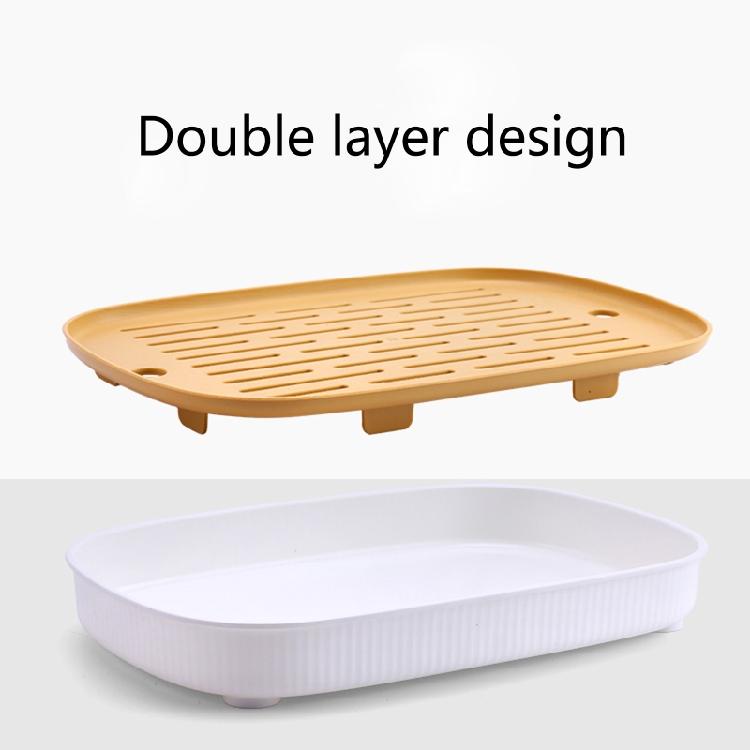 Dish Drying Rack Drain Tray Cutlery Organization Kitchen Home Accessories