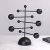 Metal Handicraft Geometric Candle Holder Rotate Candelabrum Black Candlestick Home Decoration Accessories Candle Stick Holder