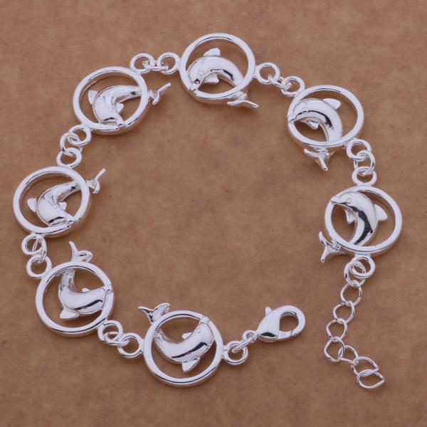 New 925 Sterling Silver Bracelets Dolphin For Women Exquisite Student Girlfriend Jewelry Accessories Wedding Gifts