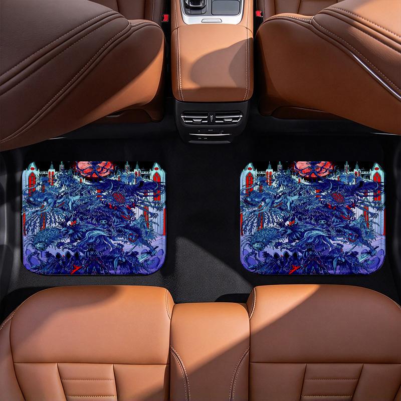 Game Black Car Floor Mats Full Coverage All-Season Car Mats, XPE Non-Slip And Wear-Resistant Mats Suitable for SUV Interiors, Textured Car Carpets