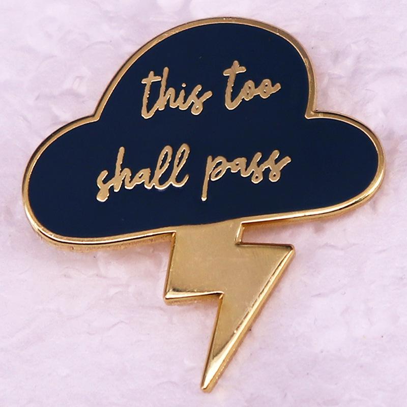 

Brooch: Dark Cloud Lightning Badge - Perfect Gift for a Good Friend