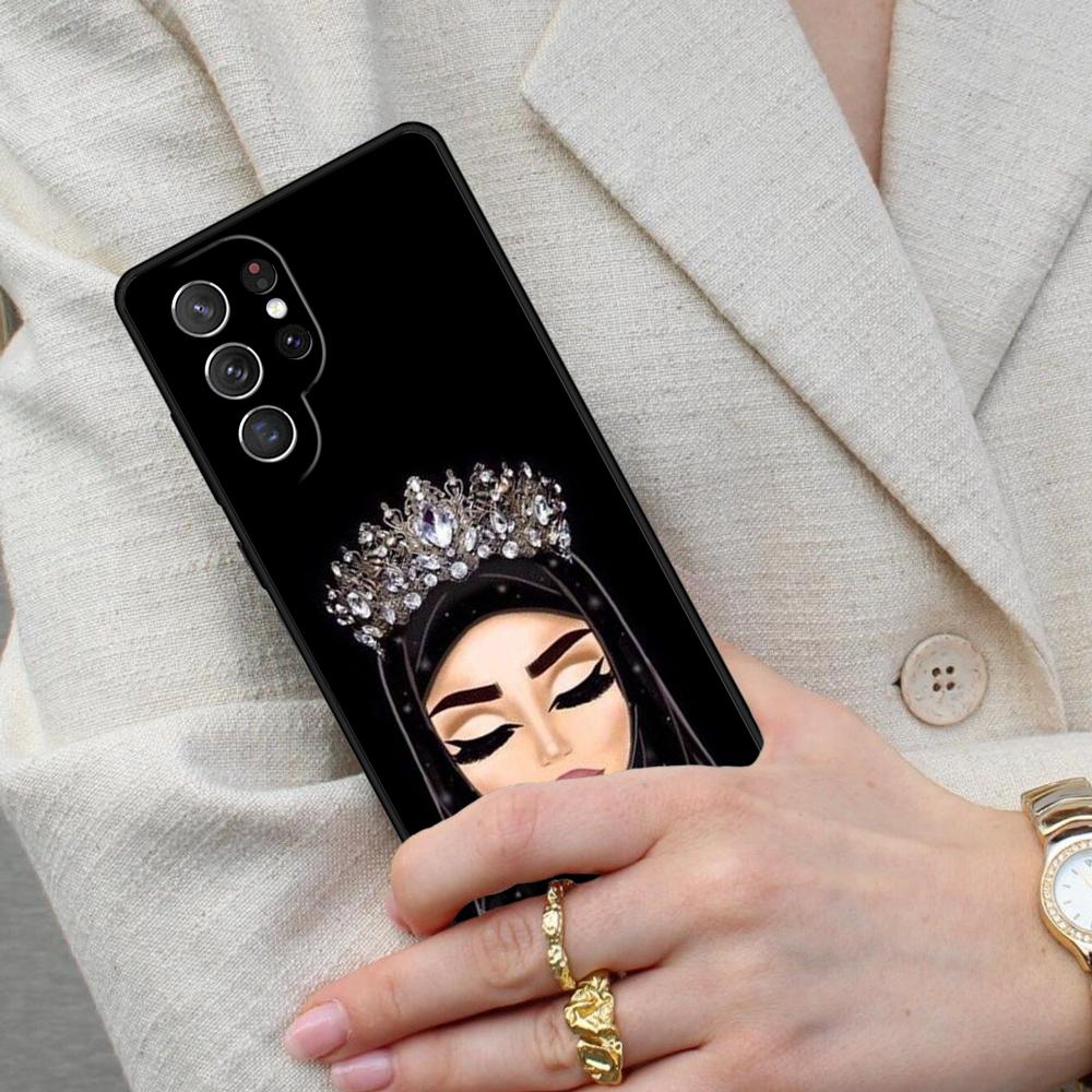 Islamic Arabic Hijab Girl Cell Phone Case for Samsung Galaxy S26 Ultra S25 S24 S23 S22 S21 S20 Note10 Cover