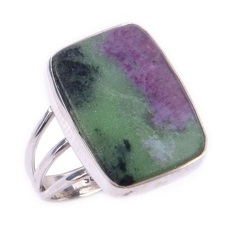Ruby In Zoisite Handmade Lab-Created 925 Sterling Silver Jewelry Ring S.6 N0q03