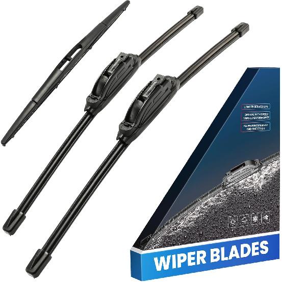 

KAX [Durable and Stable] wiper blade 24 +19 ,All-Season Automotive Replacement Front Windshield Wiper Blades with Top Lock for Jetta,Golf,Passat,Easy 26 +17 +14 Hook