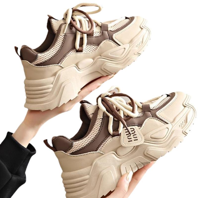 Popular Dad Shoes Children 2025 New Spring and Autumn Platform Internet Celebrity Leisure Sports Student Running Shoes Women's Shoes