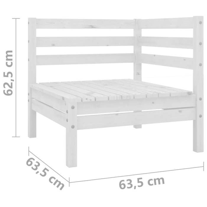 VidaXL Bois de Pin Solide Canapé à 2 Places de Jardin Canapé de Terrasse Canapé d'Extérieur Meuble de Patio Meuble 3082388