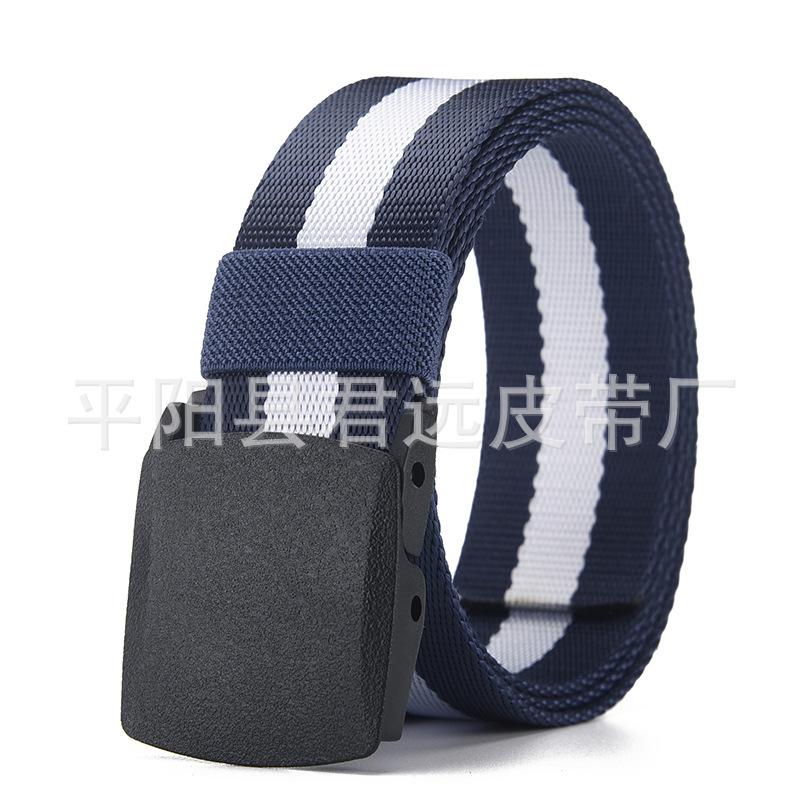 Lightweight Snap Belt Quick Drying Nylon Smooth Plastic Steel Buckle Belt Adult Sports Outdoor