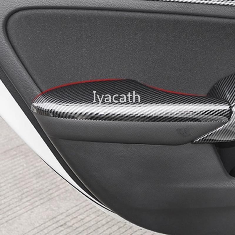 For Honda Civic 11th Gen   Carbon Fiber Car Door Armrest Panel Cover Trim Decorative Sticker Interior Accessories