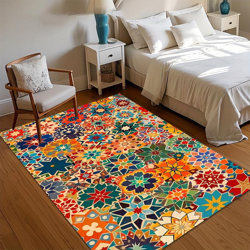 

Bohemian Floral Pattern High-end Luxury Series Modern Home Decoration Mat Livingroom Door Mat Bedroom Carpe Spring Decorat Gift 50cmx80cm