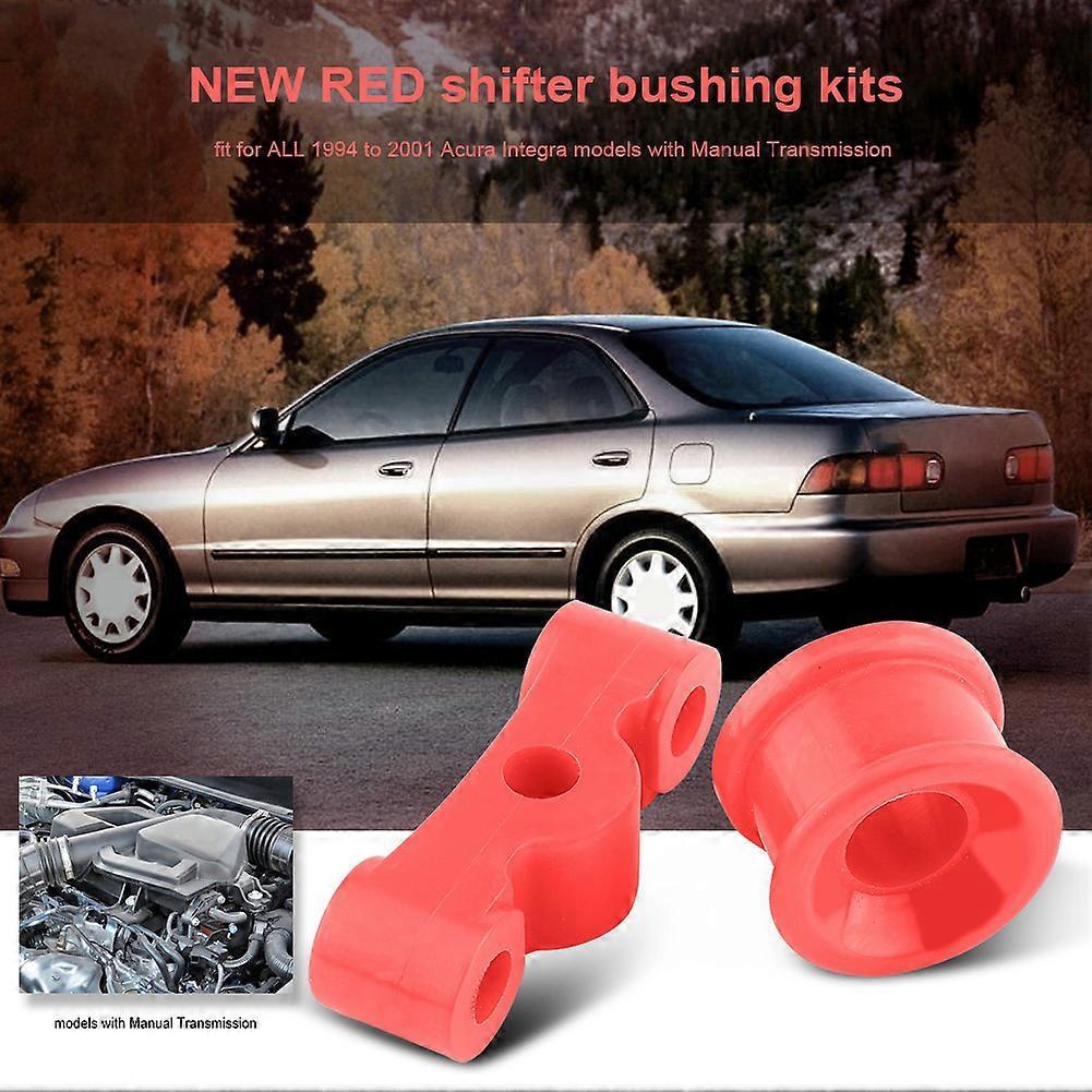 2 Stück Rotes Polyurethan Auto Schalthebel Buchsen Kit Für Honda Civic 84-87 Acura Integra 94-01