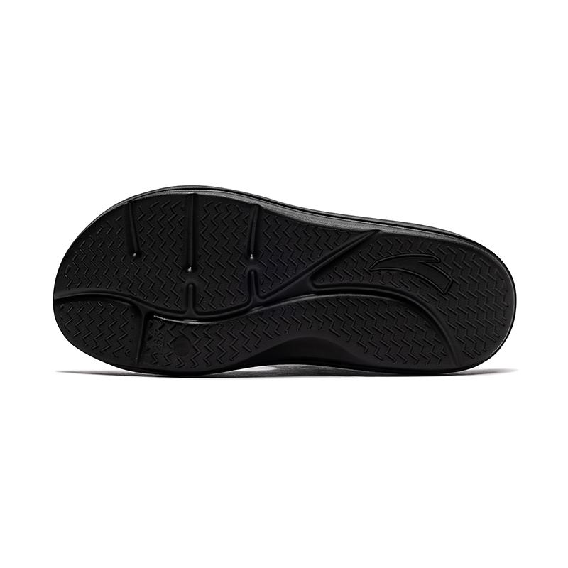 Anta Classic Solid Color Comfortable Soft Versatile Odor Resistant Anti-Chafe Flip Flops Men Footwear Basic-Black 112638522-1