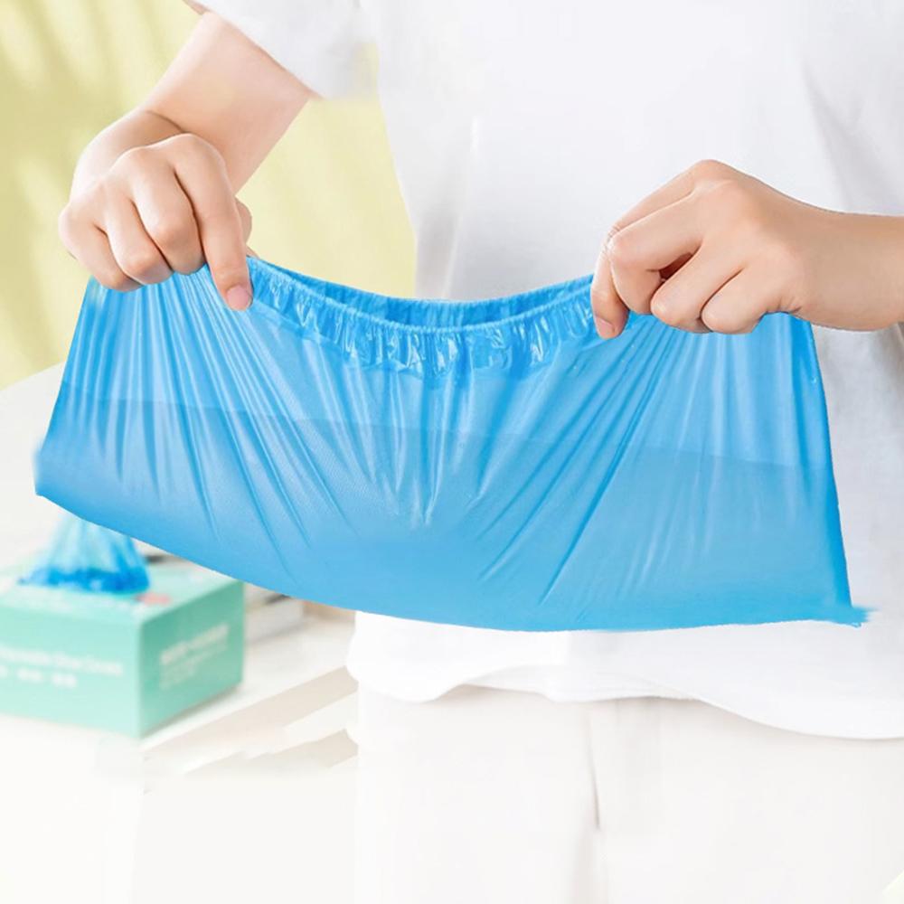 100pcs(50 pairs) Disposable Waterproof Shoe Cover Waterproof Shoe Cover Rubber Band Mouth Household Short Shoe Cover