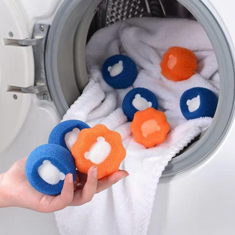 Laundry Pods & Hair Removal Magic Wash Balls - Stain & Lint Remover Companion