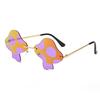 Mushroom Rimless Sunglasses Unisex Fashion Concave Shape Funny Party Streetwear Sun Glasses for Men Women