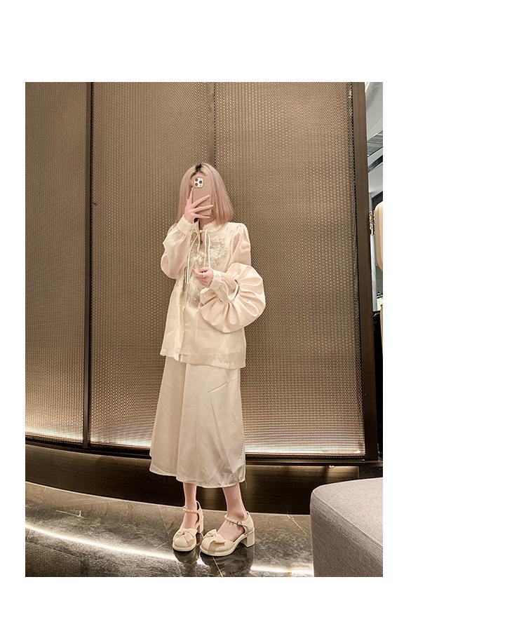 French Mary Jane Leather Bow Flats - Spring/Summer 2025 Pearl Strap Fairy Style Women's Shoes