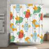 Adorable Animal Print Shower Curtain 3D Printed Fabric Waterproof Bathroom Decor for Kids Room Home Decoration Multicolored Bird