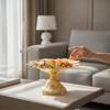 Snack Tray with Pedestal Sturdy Footed Spacious for Hosts