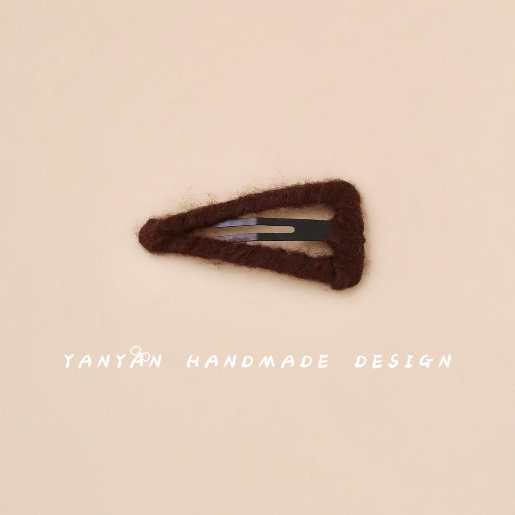 Children's Woolen Triangle Hair Clip - Autumn/Winter Accessories for Girls and Babies