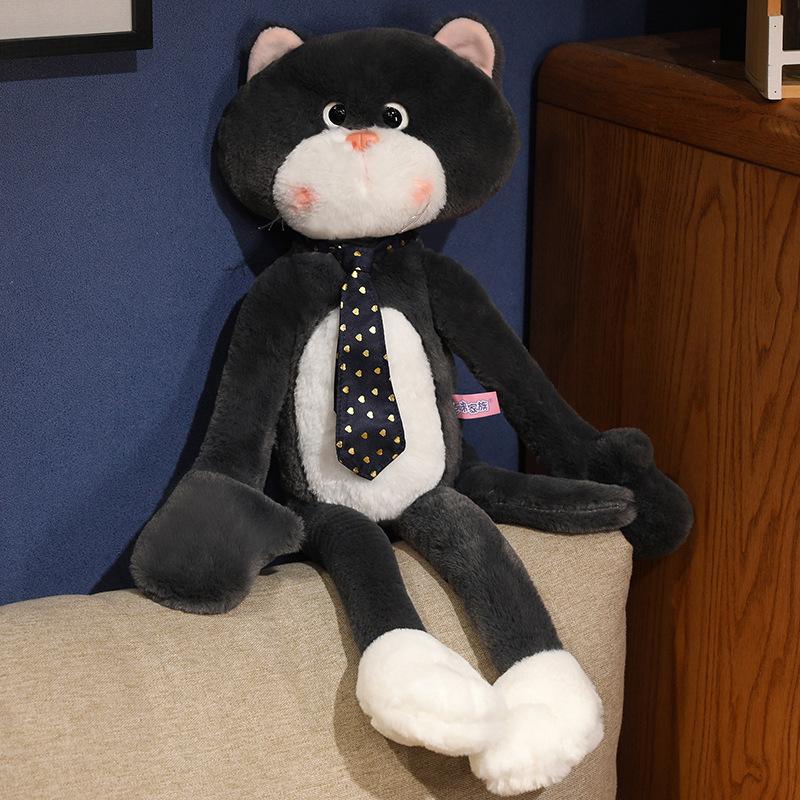 

Arm Long Cat Plush Doll Cartoon Animal Fill Doll Appease Accompany Gift Child 40cm/15.75in чорний