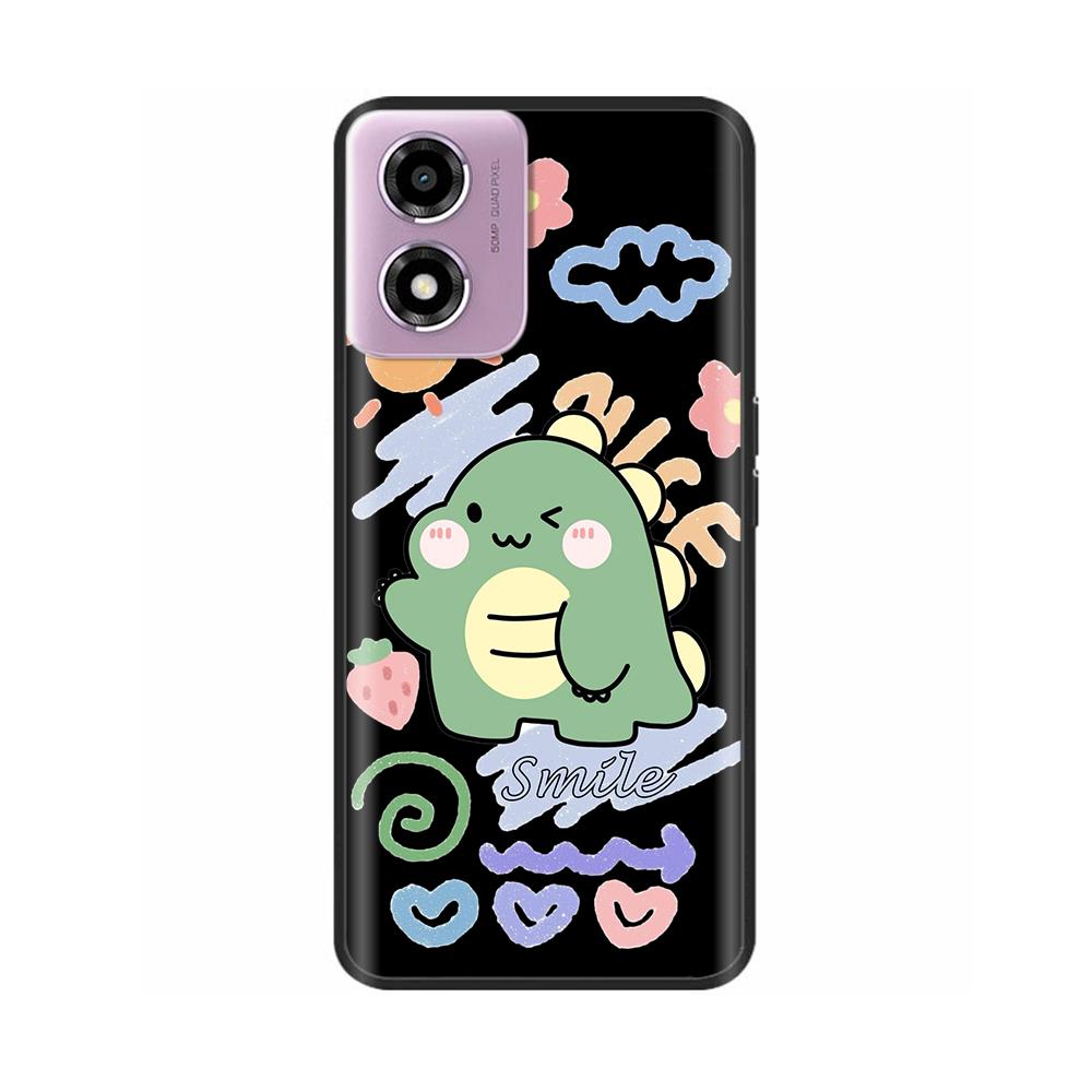 Phone Case For Motorola Moto E14 Case Soft TPU Painted Back Cover For Motorola E14 E 14 MotoE14 Full Protective Phone Shell Capa