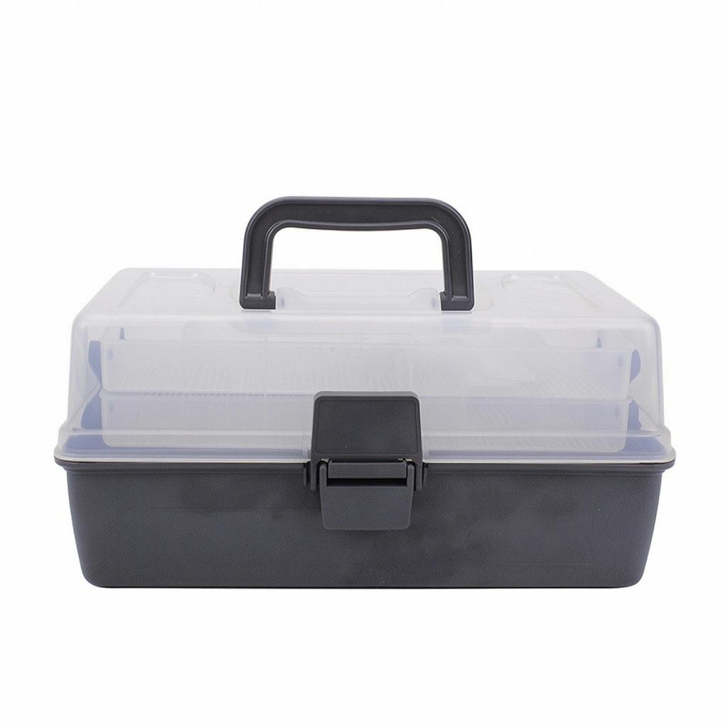 Three-Tier Fishing Tackle Box Outdoor Portable Organizer with Handle