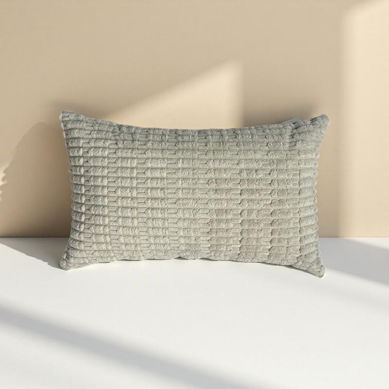 Luxury Rectangular Plush Pillowcase: Portable, Removable, and Washable for Sofa