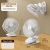 USB Clip on Fan, Portable Small Fan with Cord Powered, 4 Speeds Strong Airflow with Sturdy Clamp, Quiet Personal Desk Fan