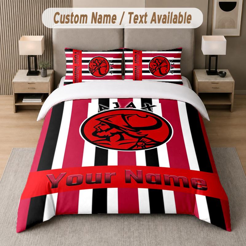Custom Name Ajax 3Pcs Duvet Cover Set Personalized Text Bedding Pillowcases Bedroom