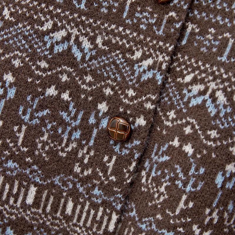 Women's Fair Isle Round Neck Knitted Cardigan