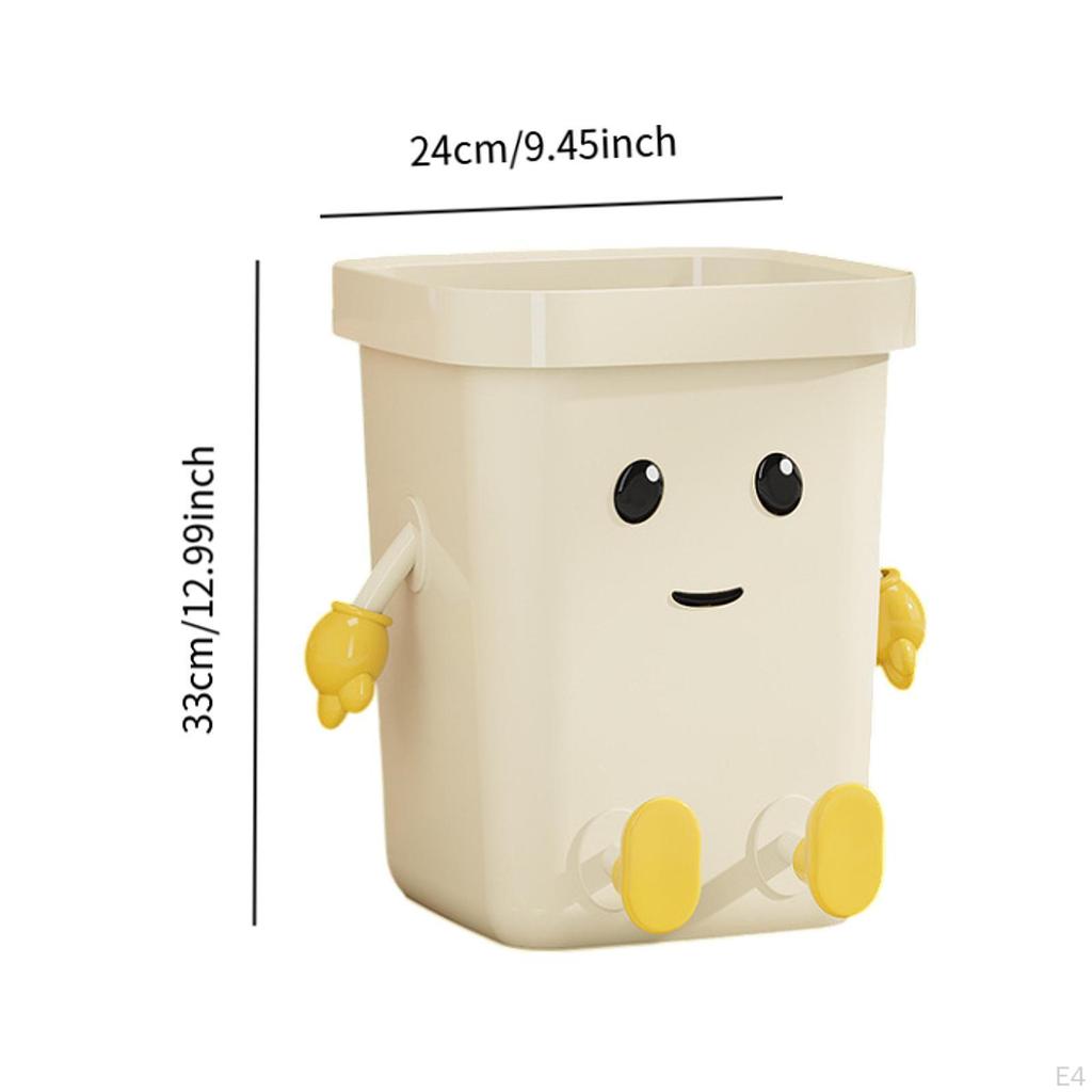 Creative Trash Can Cute Garbage Bin Dustbin Household Compost Bucket for Bathroom