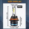 9007/HB5 Canbus LED Headlights Bulbs DC12V Car Led Bulb 3570 Chips 6500K White Mini Size Replacement Light Bulbs