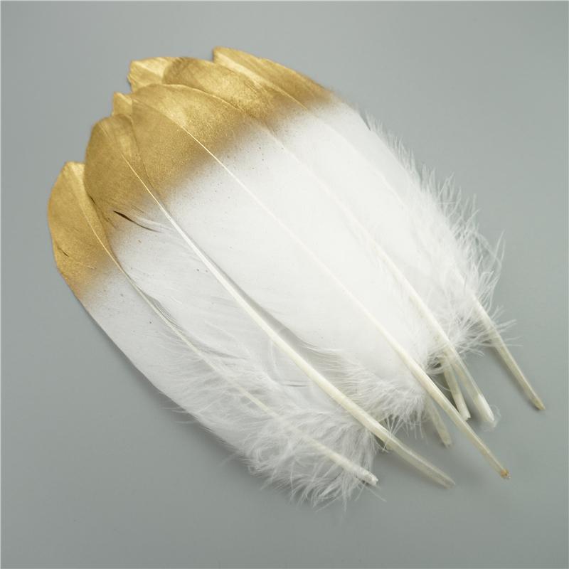 10Pcs Golden Goose Feather 15-20cm Silver Swan Plumes Dream Catcher Accessories DIY Jewelry Creation Feather Holiday Decorations