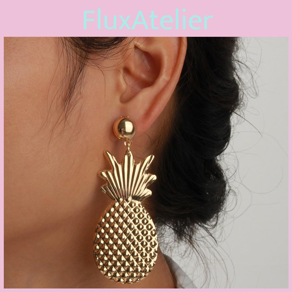 Fashion Golden Pineapple Design Metal Women Earrings For Women Office And Casual Use