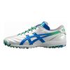Asics C3 FF Round Toe Lace-Up TF (Rubber Studs) Hard Ground Artificial Grass Soccer Shoes Men Soccer Shoes White Blue 1113A032-108