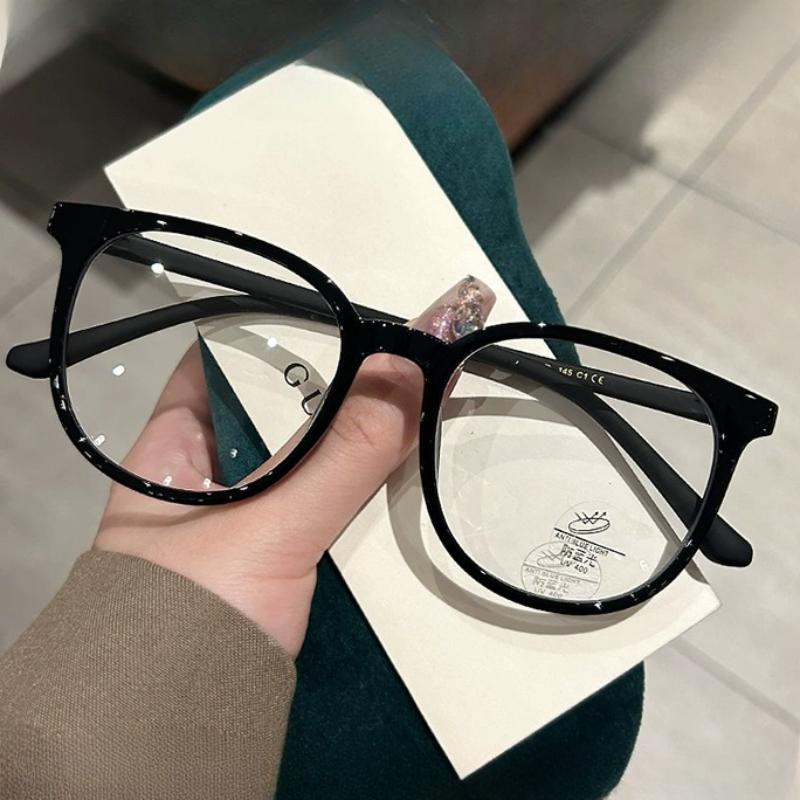 Retro Square Glasses Ultra-light Glasses Anti-blue Light Flat Glasses Female Fashion Exquisite Casual Glasses