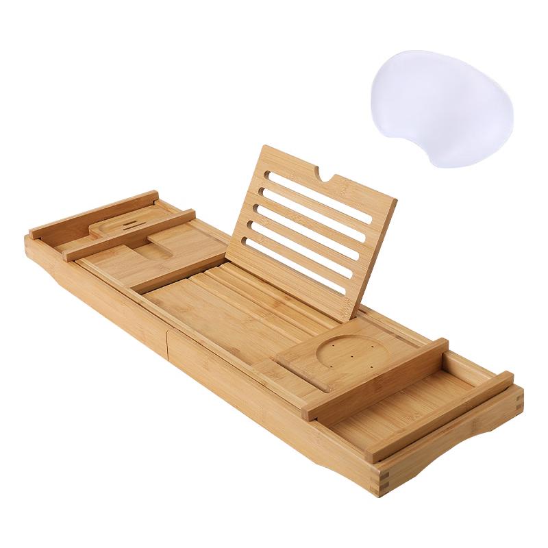 Extendable Non-Slip Bathtub Caddy with Pillow