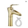 TLXT Retro Brushed Gold Single Handle Basin Faucet