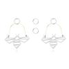 Fashionable Dangle Bee Earrings Alloy Hollow Hoop Set Women For