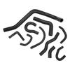 Silicone Radiator Hose Kit Radiator Tubing Water Coolant Heater Hose Tube Set For CR‑X 1988 To 1991 Black